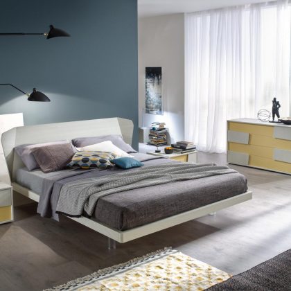 Letto Quadra - pat lemn, paturi din lemn, pat modern, pat pe picioare