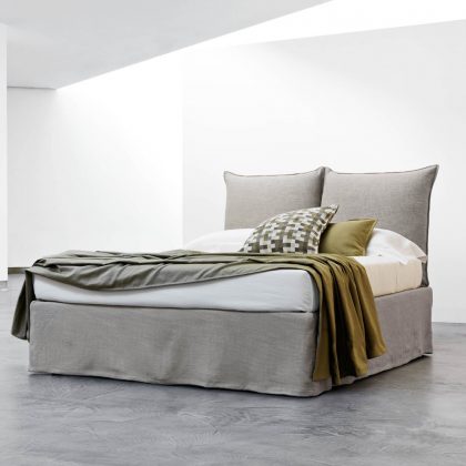 Milor Bed - pat modern, tablie perne, paturi premium