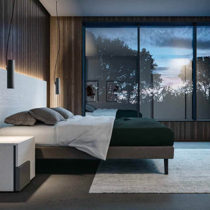 ArtDeco Bedroom 014A - mobila moderna dormitor, tablie supradimensionata pat