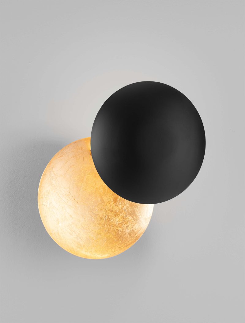Solei Light Black - aplica moderna, auriou