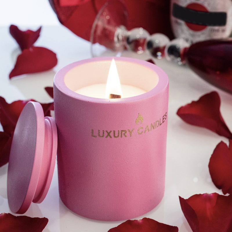 Pink Champagne Candle
